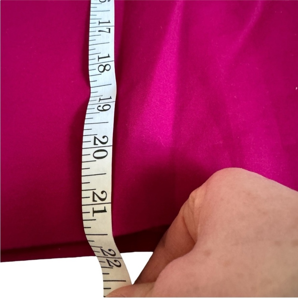 Worthington Pink Skirt Gold Snap Button Slit 10P Magenta Petite - Picture 9 of 11